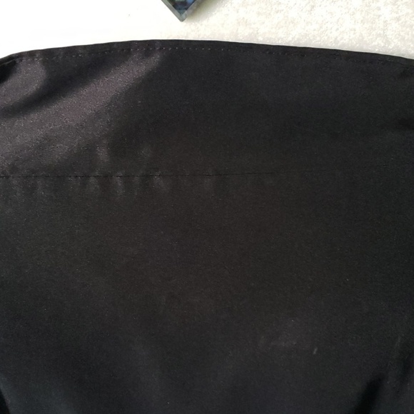 WHBM black strapless fit and flare dress with flower belt - Picture 7 of 9